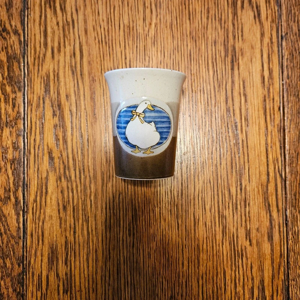 Vintage Country‎ Goose Stoneware Cup Ceramic Speckled Cup Brown Grey